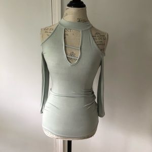 NEW Cold Shoulder Long Sleeve Shirt